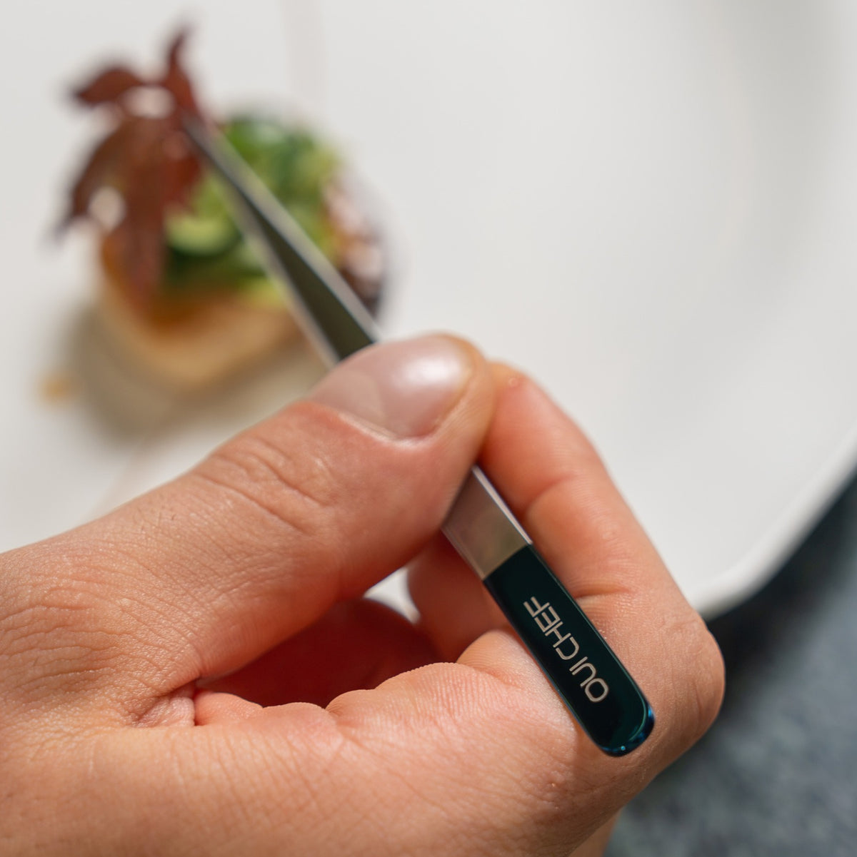 FineTouch Small Chef's Tweezers & HoldFast Magnetic Chef’s Clip