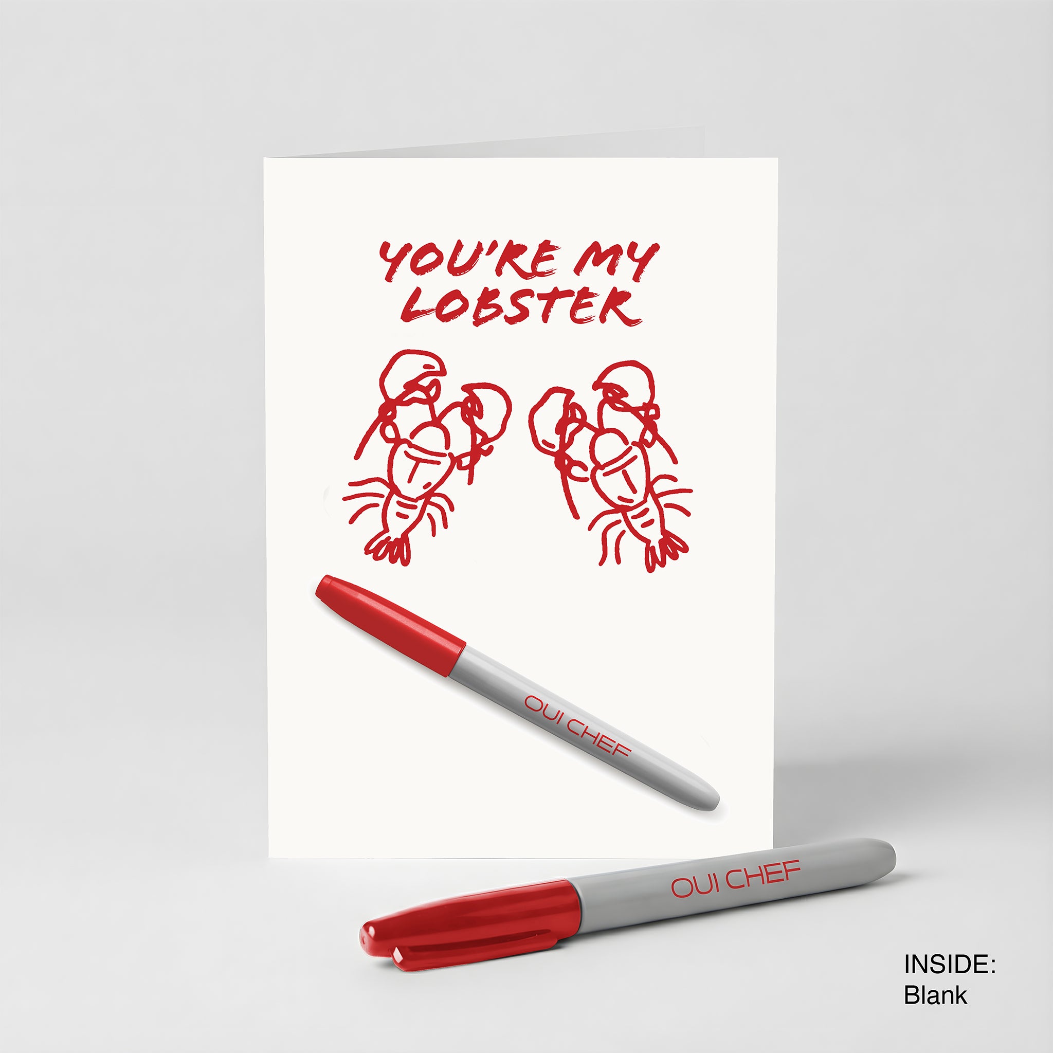 You're My Lobster Greeting Card + Red Sharpie