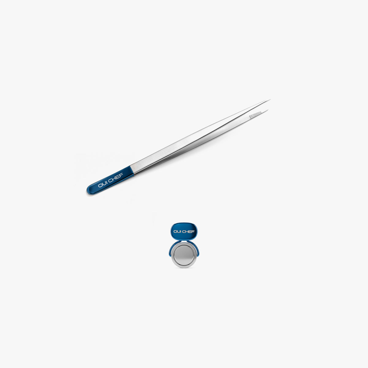 FineTouch Small Chef's Tweezers & HoldFast Magnetic Chef’s Clip