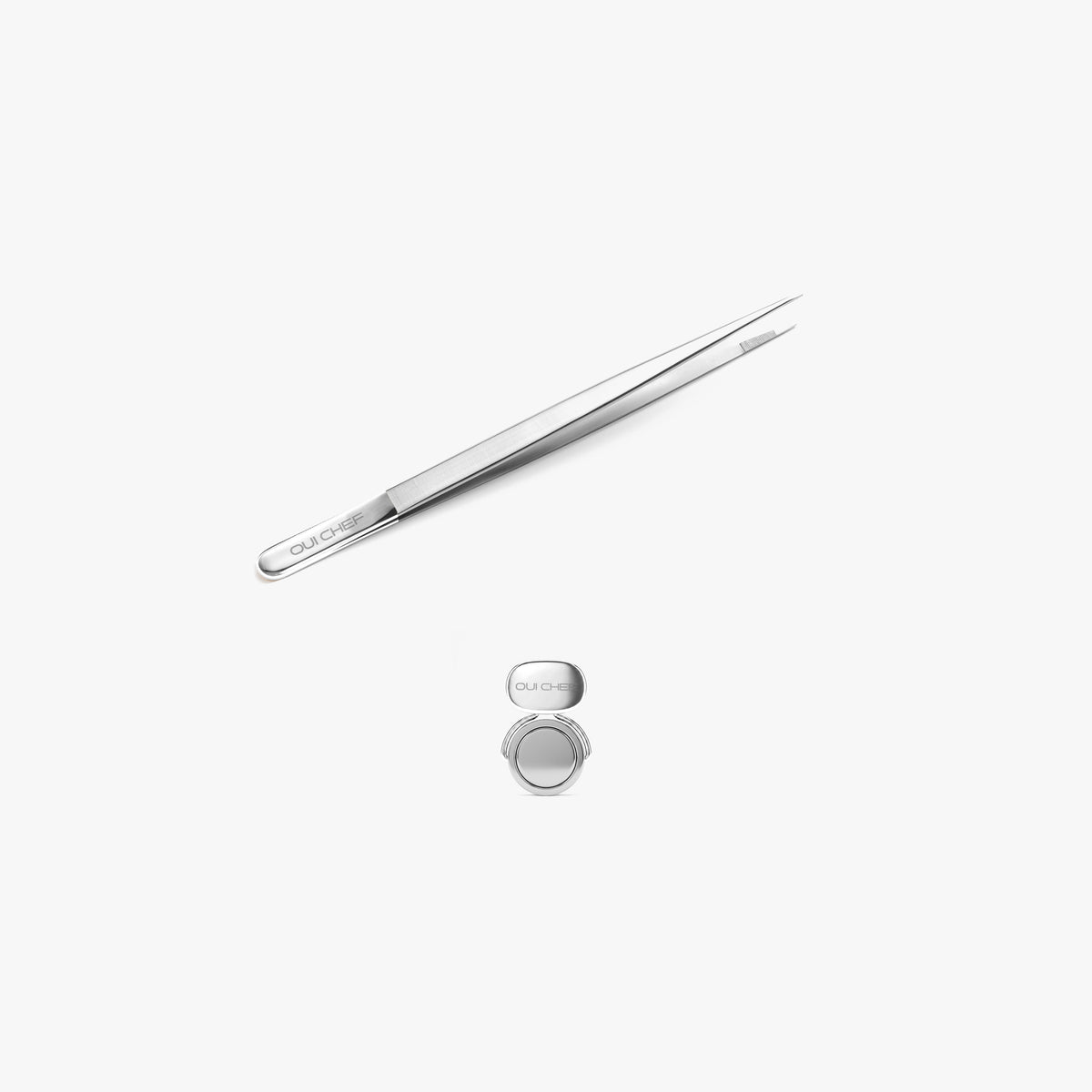 FineTouch Small Chef's Tweezers & HoldFast Magnetic Chef’s Clip