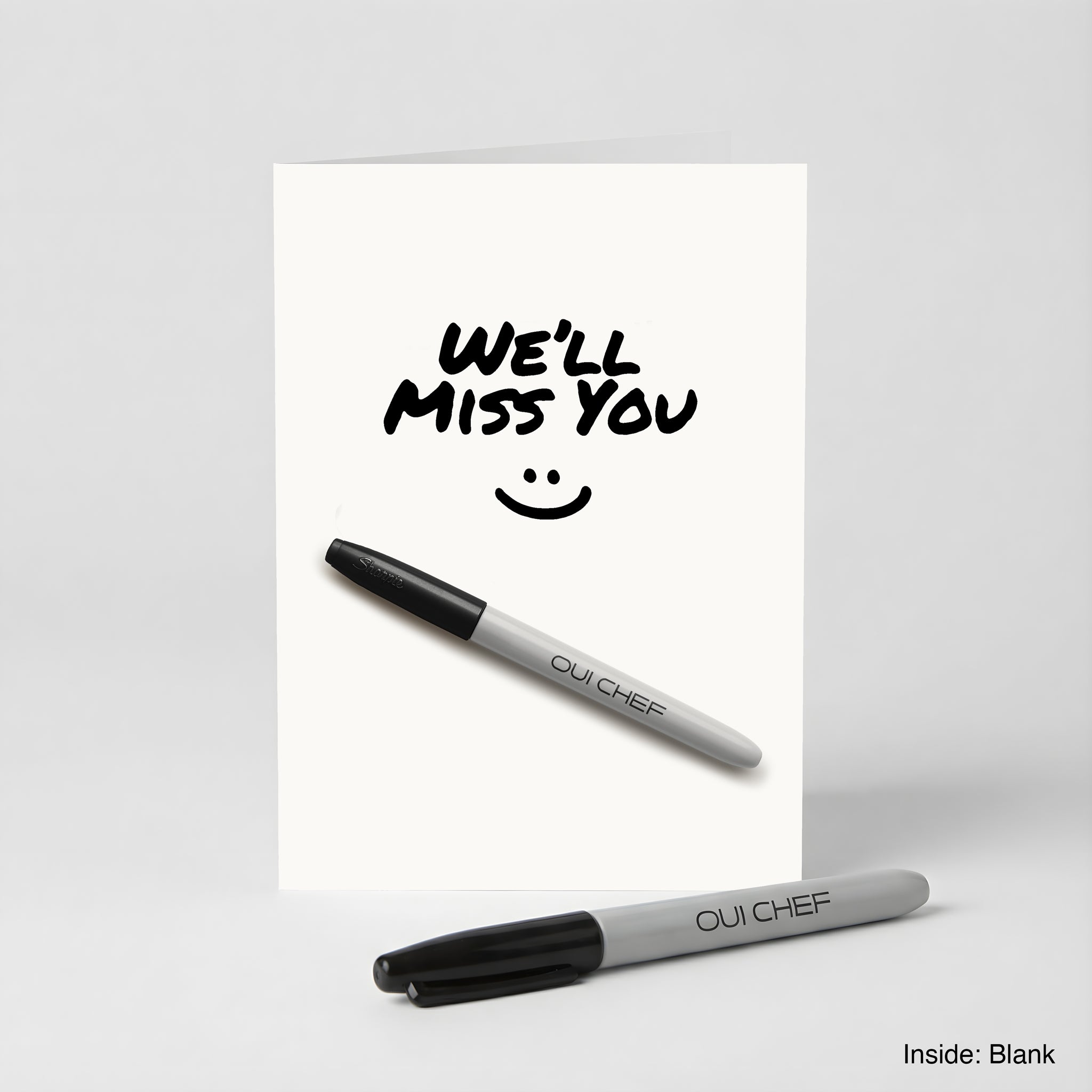 We'll Miss You Greeting Card + Sharpie