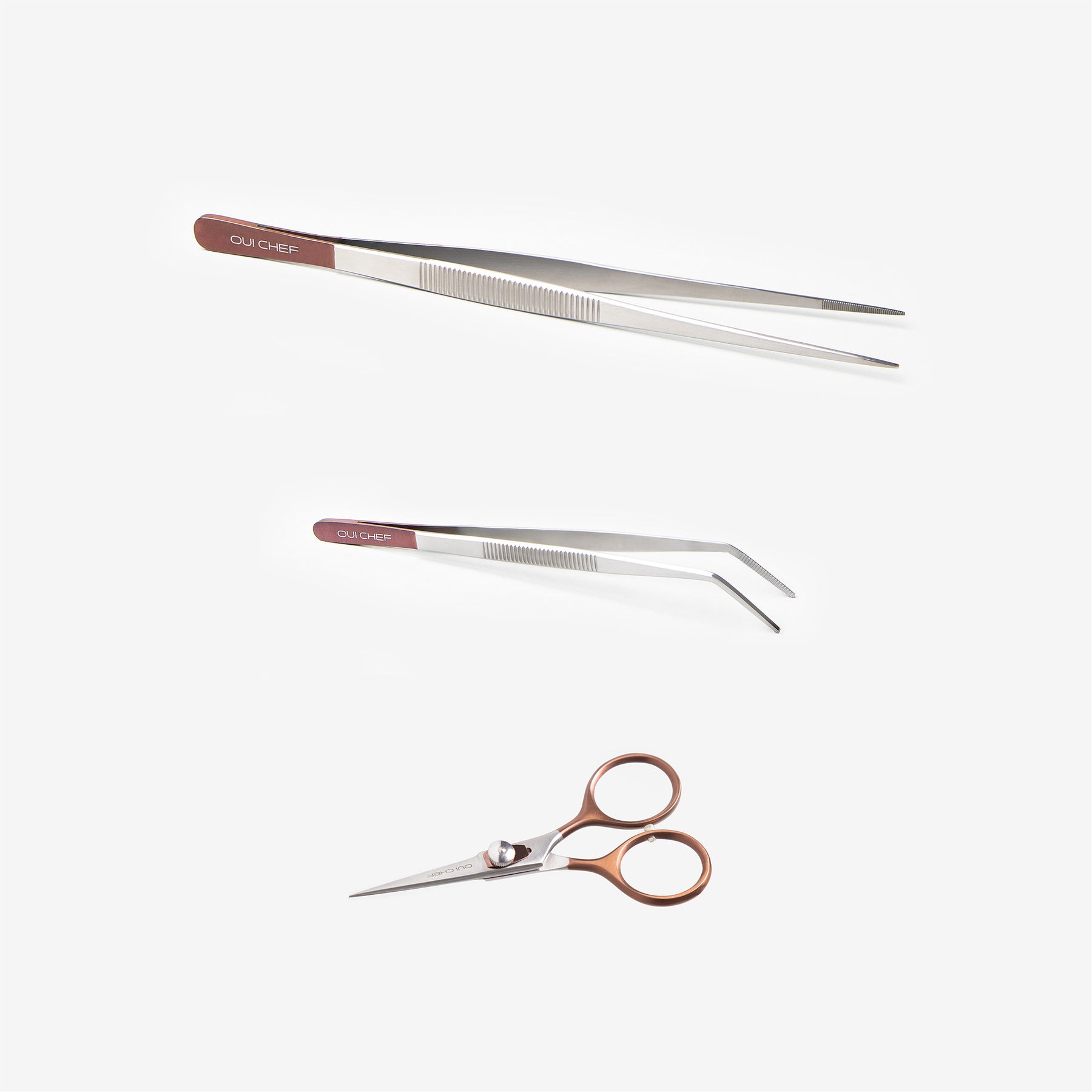Oui-Chef-Super-Fine-Super-Sharp-Copper-Top-Tweezers-Scissors-Kit